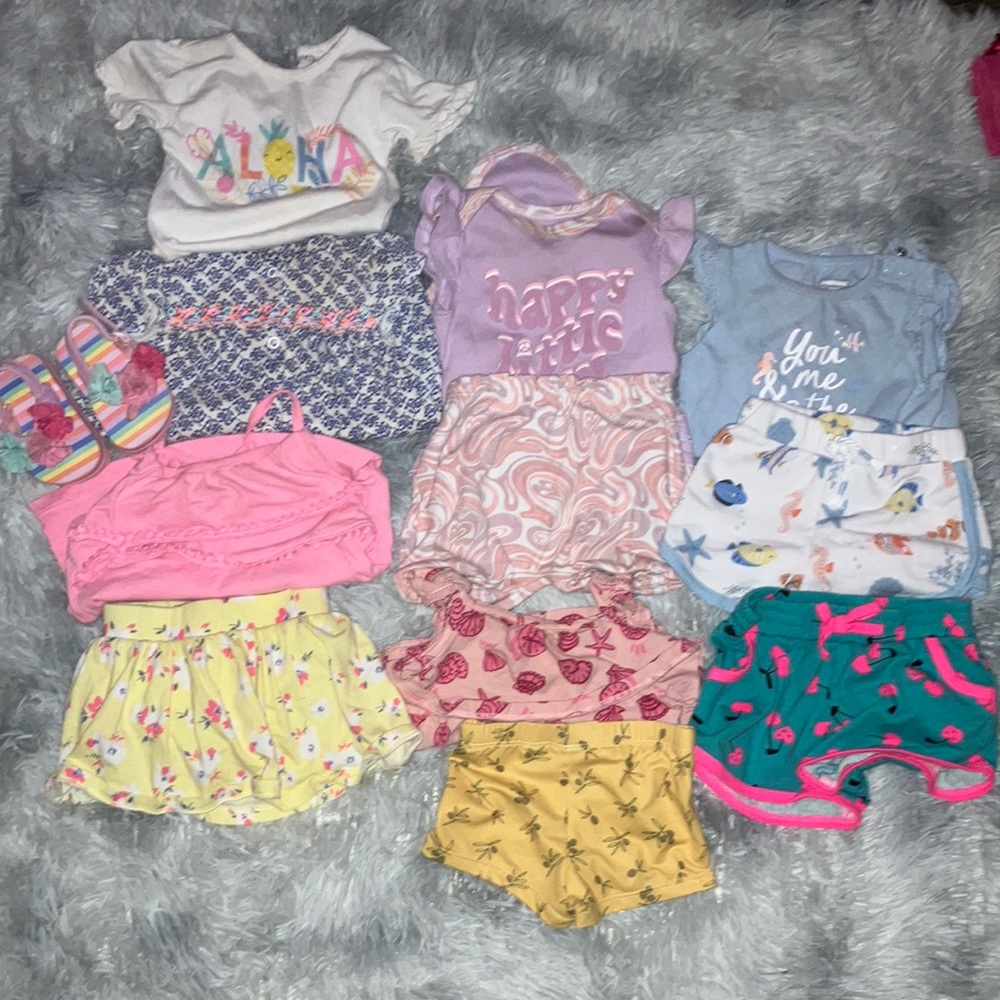 Summer clothing lot for girls 6-9 months